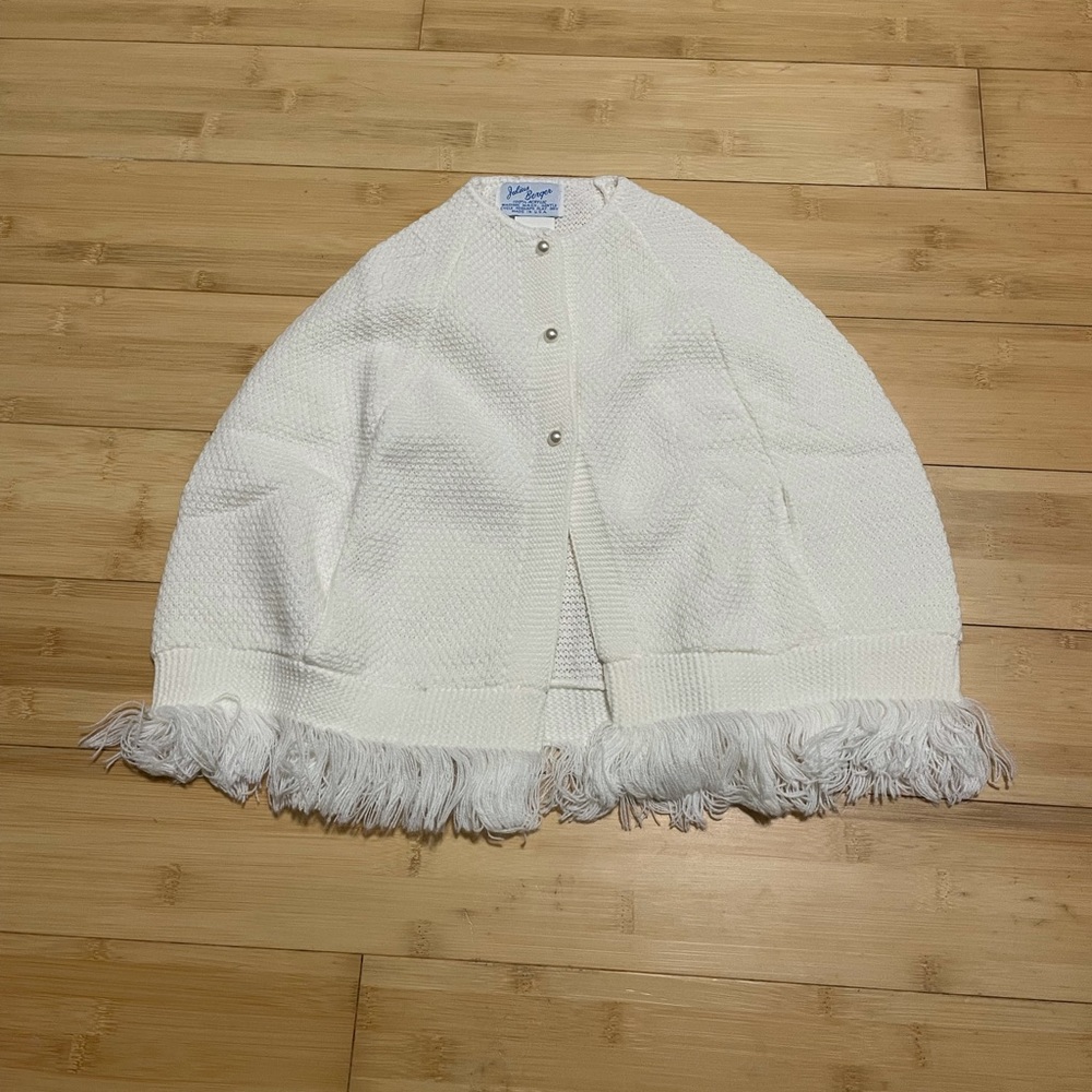 NEW Julius Berger Sweater Shaw P & P Cape Newborn Infant Girl